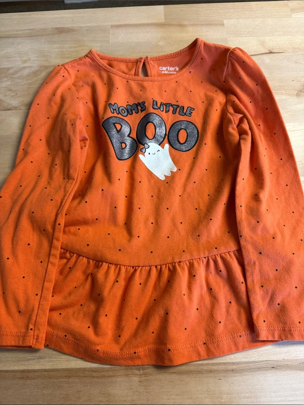 Carter's Gray Ghost Print Pajama Pants with Orange Accents